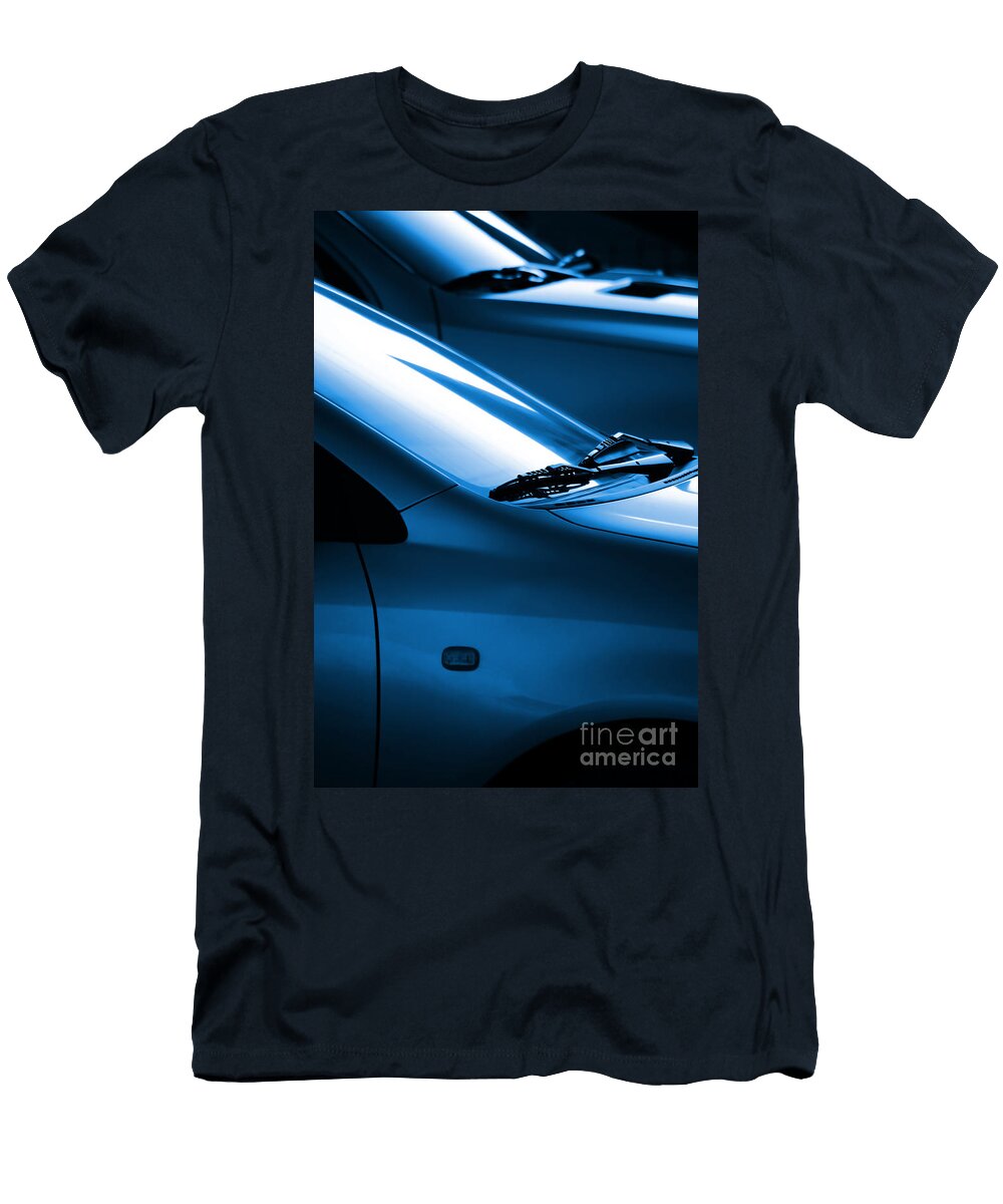 Black and Blue Cars Carlos Caetano T-Shirt
