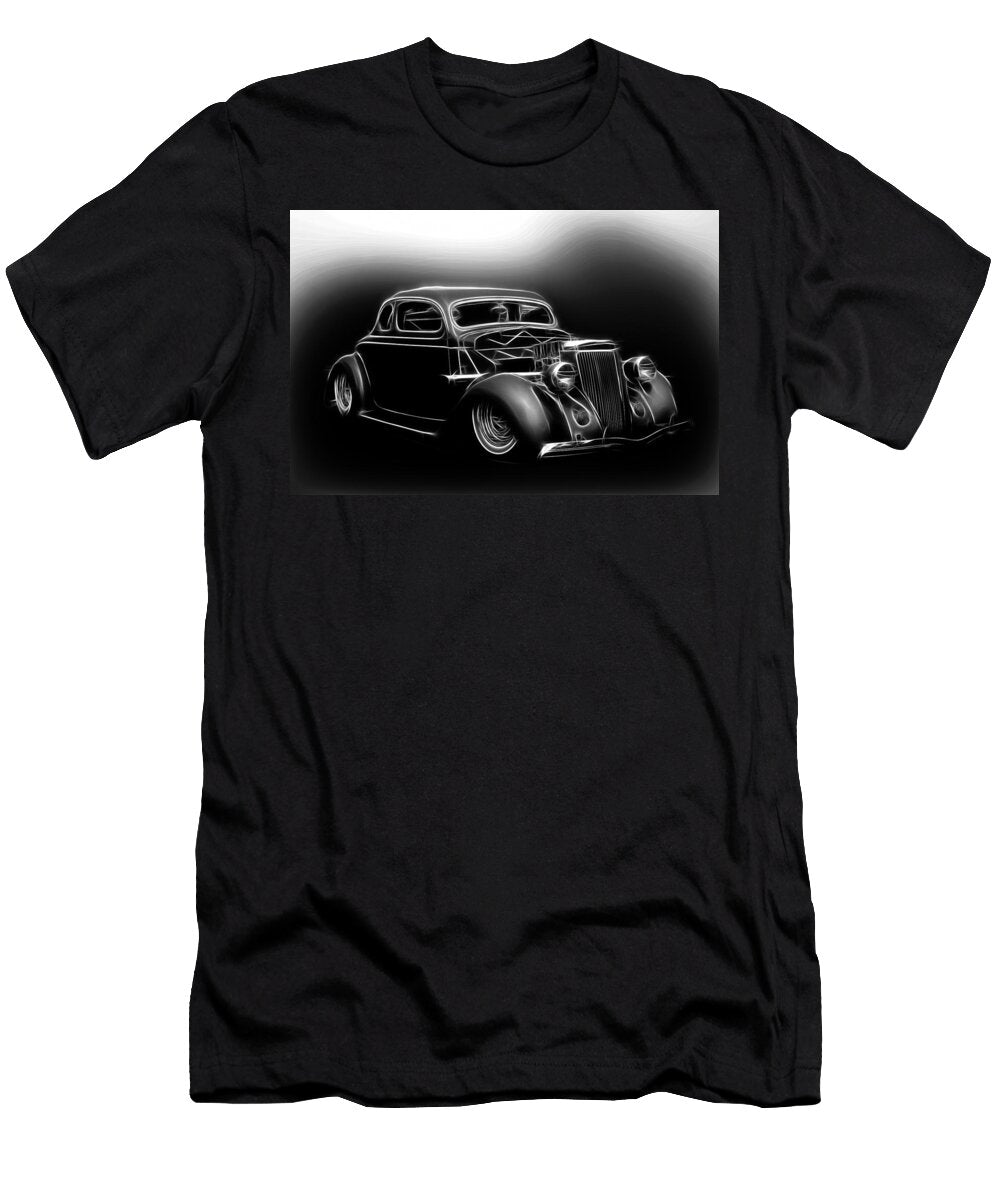 Black and White 1936 Ford Steve Mckinzie T-Shirt
