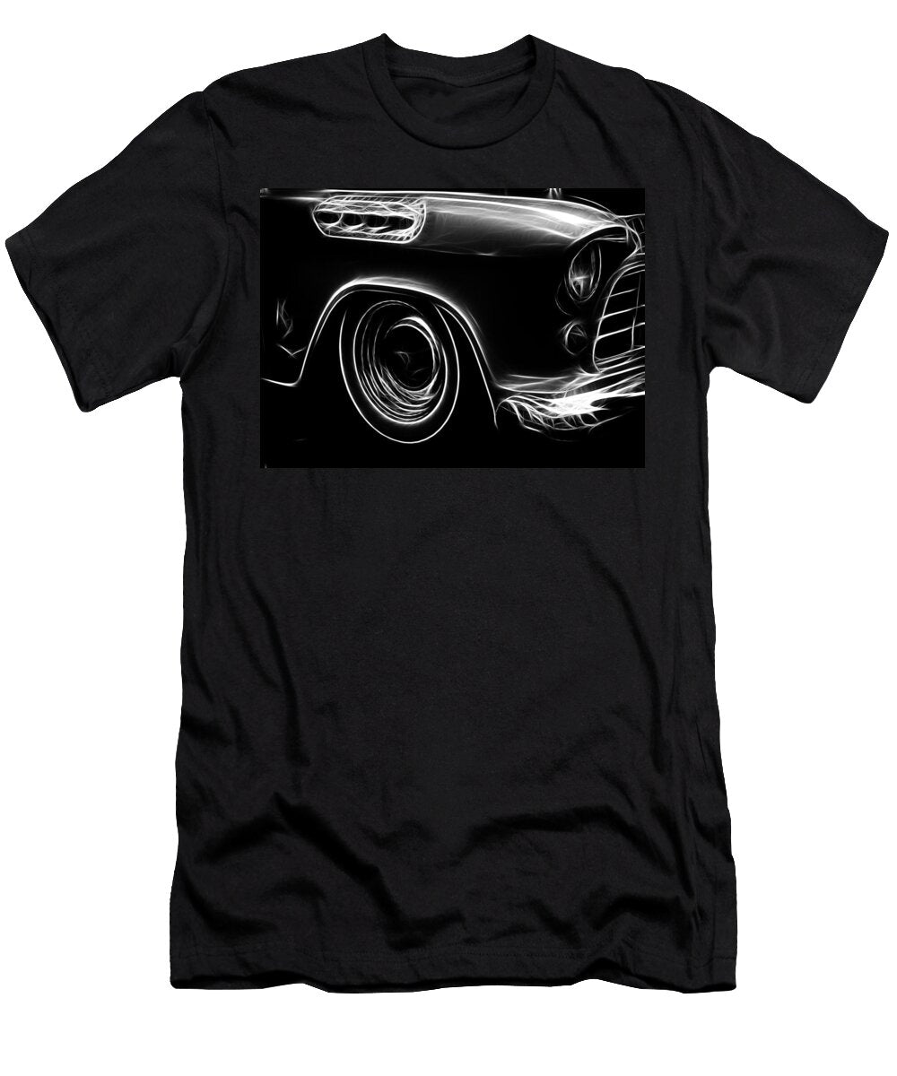 Black and White 55 Chevy Steve Mckinzie T-Shirt