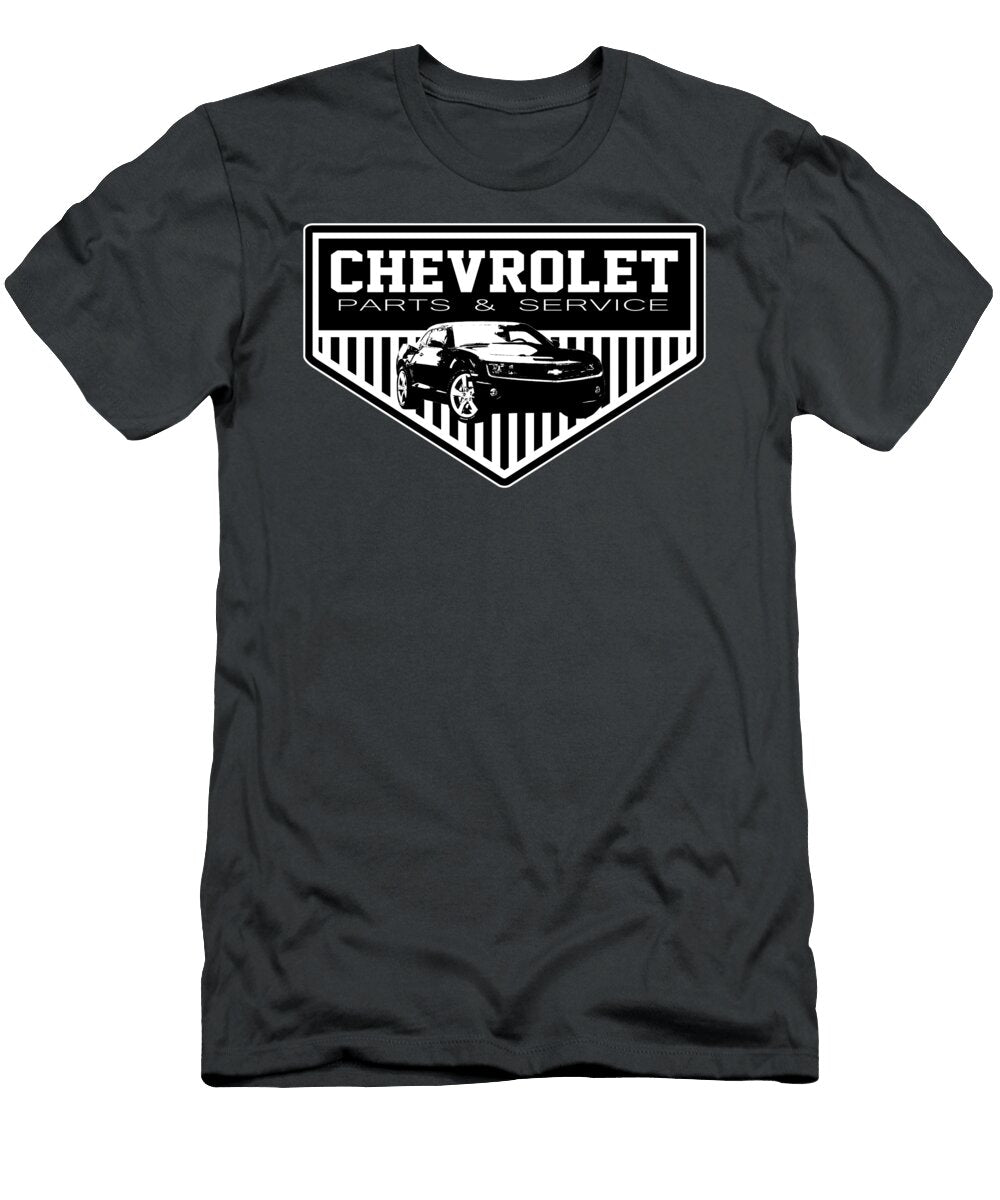 Black and White Chevrolet Logo Paul Kuras T-Shirt