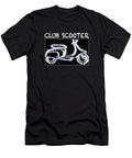 Black and White Club Scooter Logo Design 3 Douglas Brown T-Shirt