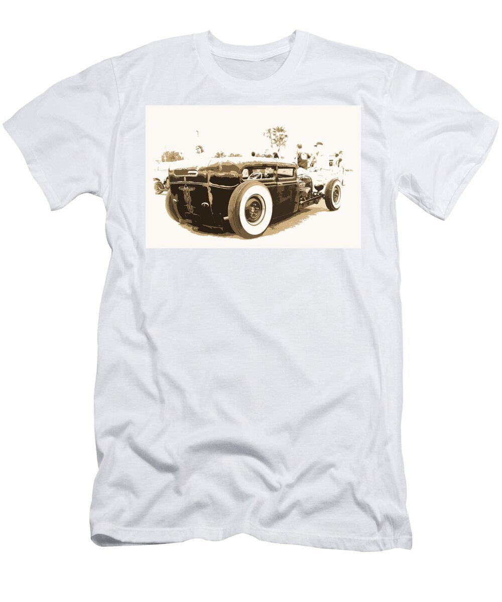 Black and White Hot Rod Steve Mckinzie T-Shirt
