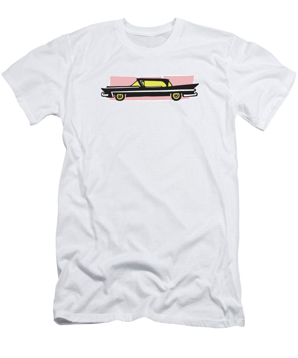Black Car with Fins Csa Images T-Shirt