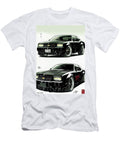 Black Chevy Custom Chevrolet Monte Carlo Ss 3rd Gen Car Illustration Japanese Street Racing Style Lowell Harann T-Shirt