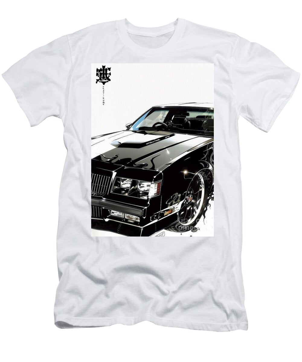 Black Classic Buick Grand National Car Illustration American Muscle Buick Grand National Car Design Lowell Harann T-Shirt