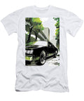 Black Classic Buick Lesabre Car in Urban Setting Illustration Lowell Harann T-Shirt