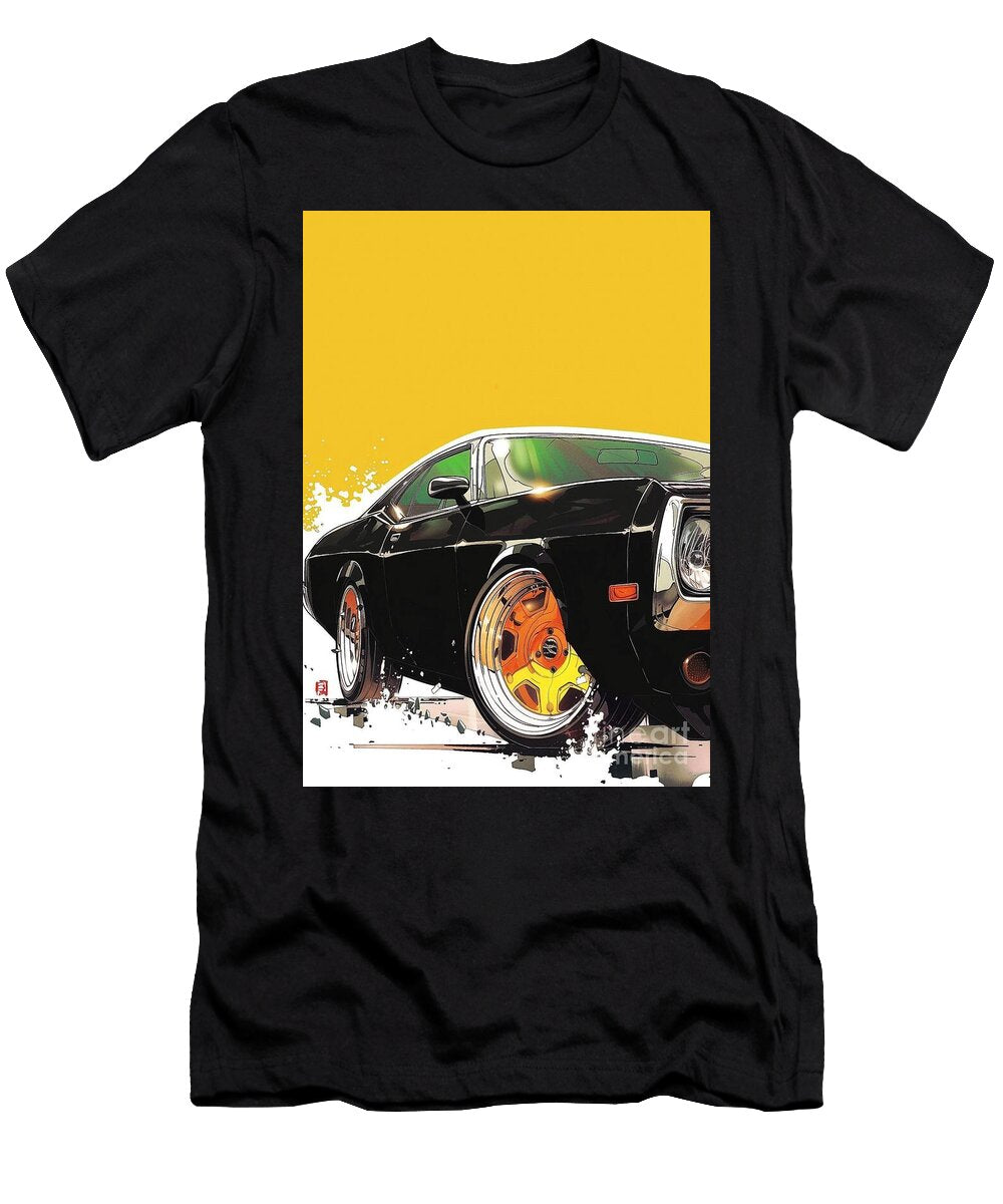 Black Classic Muscle Ford Falcon Car Illustration Lowell Harann T-Shirt