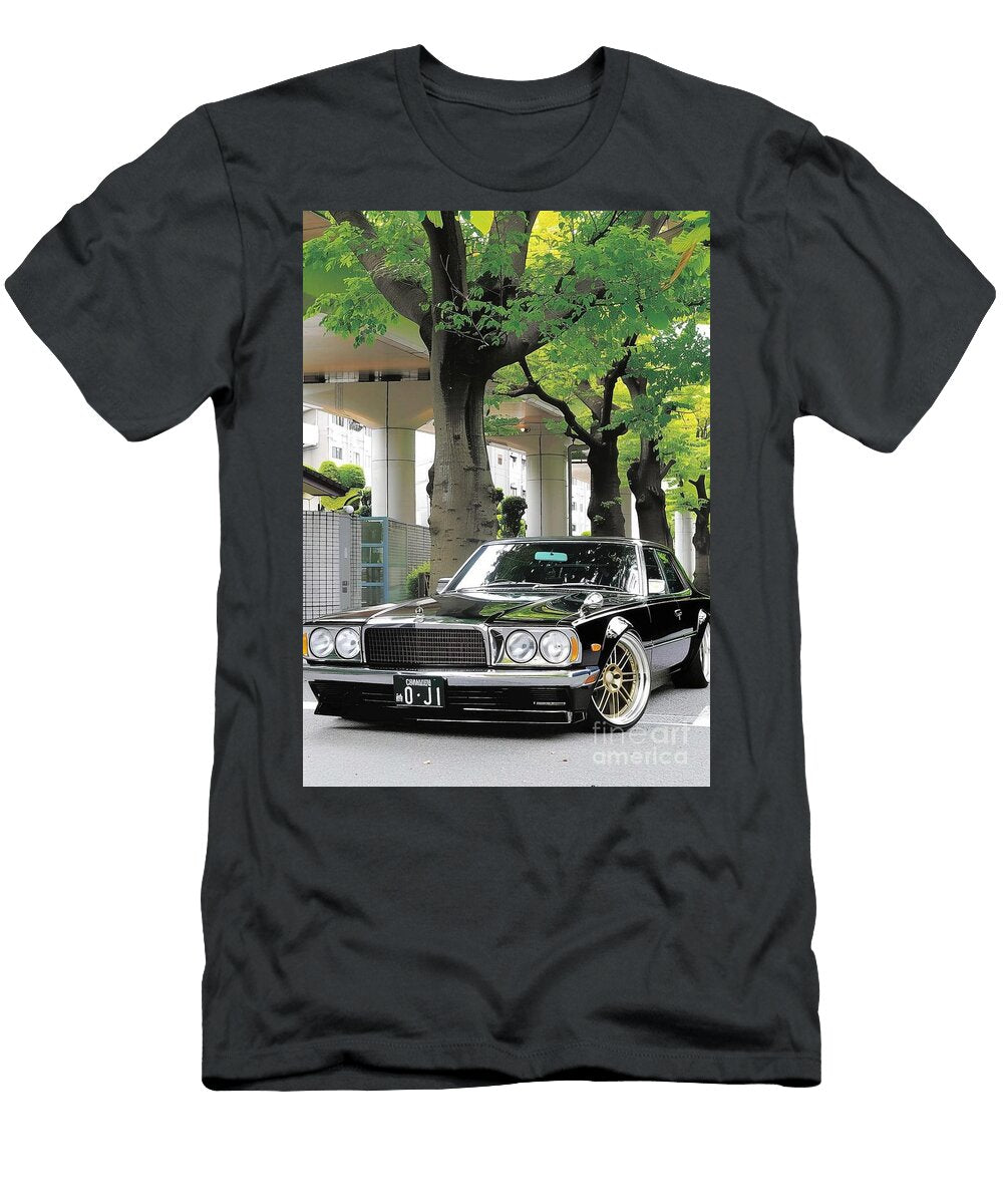 Black Classic Nissan Laurel Car with Custom Wheels and Body Kit Lowell Harann T-Shirt
