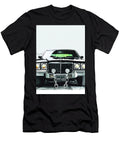 Black Classic Oldsmobile Delta 88 Car with Chrome Accents and Spiked Chains Lowell Harann T-Shirt