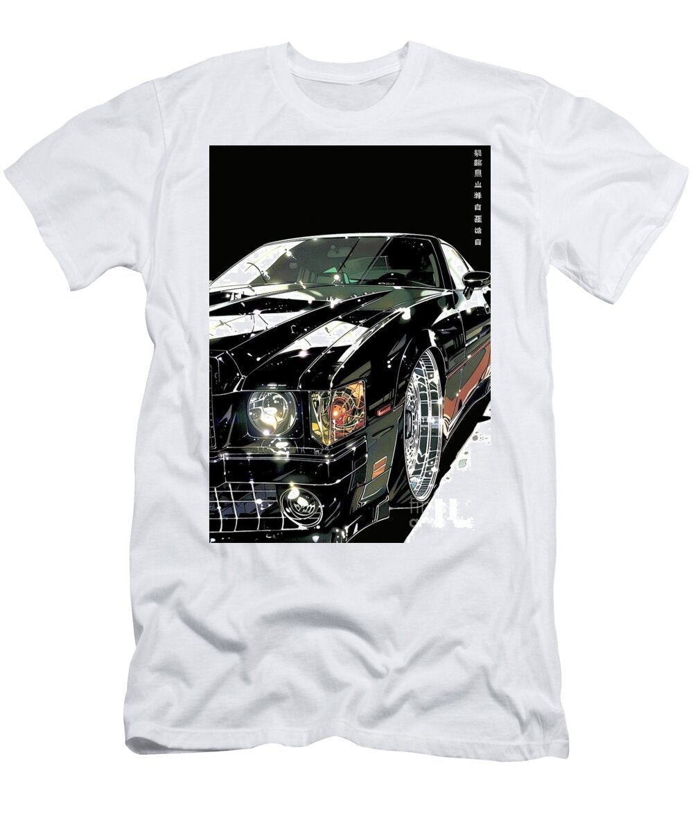 Black Classic Pontiac Ventura Car Illustration Automotive Art Lowell Harann T-Shirt