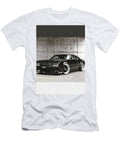 Black Custom Classic Chevrolet Monte Carlo 6th Gen Car with Chrome Wheels Lowell Harann T-Shirt