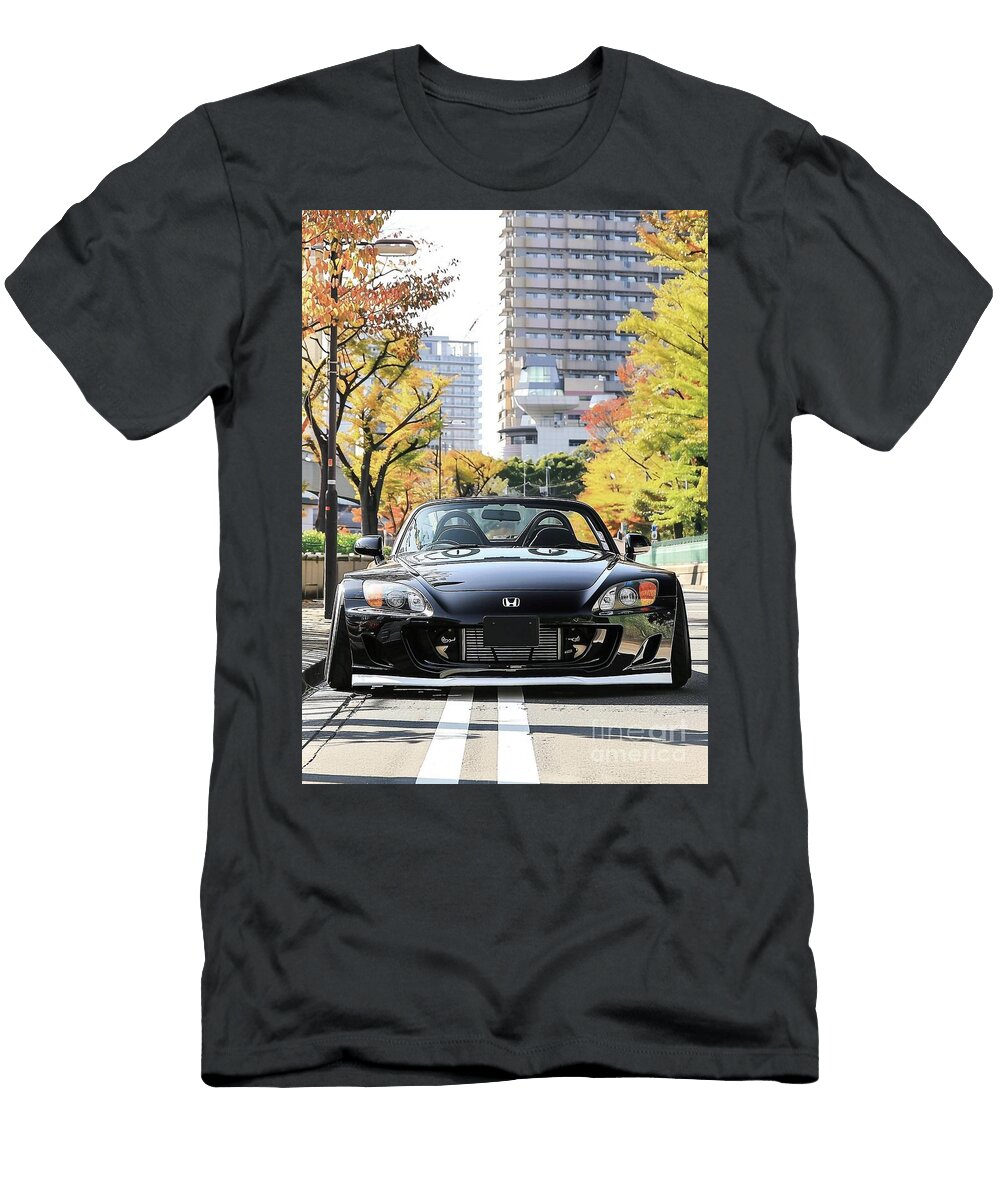 Black Honda S2000 Tuned Honda S2000 Car Street Photography Lowell Harann T-Shirt