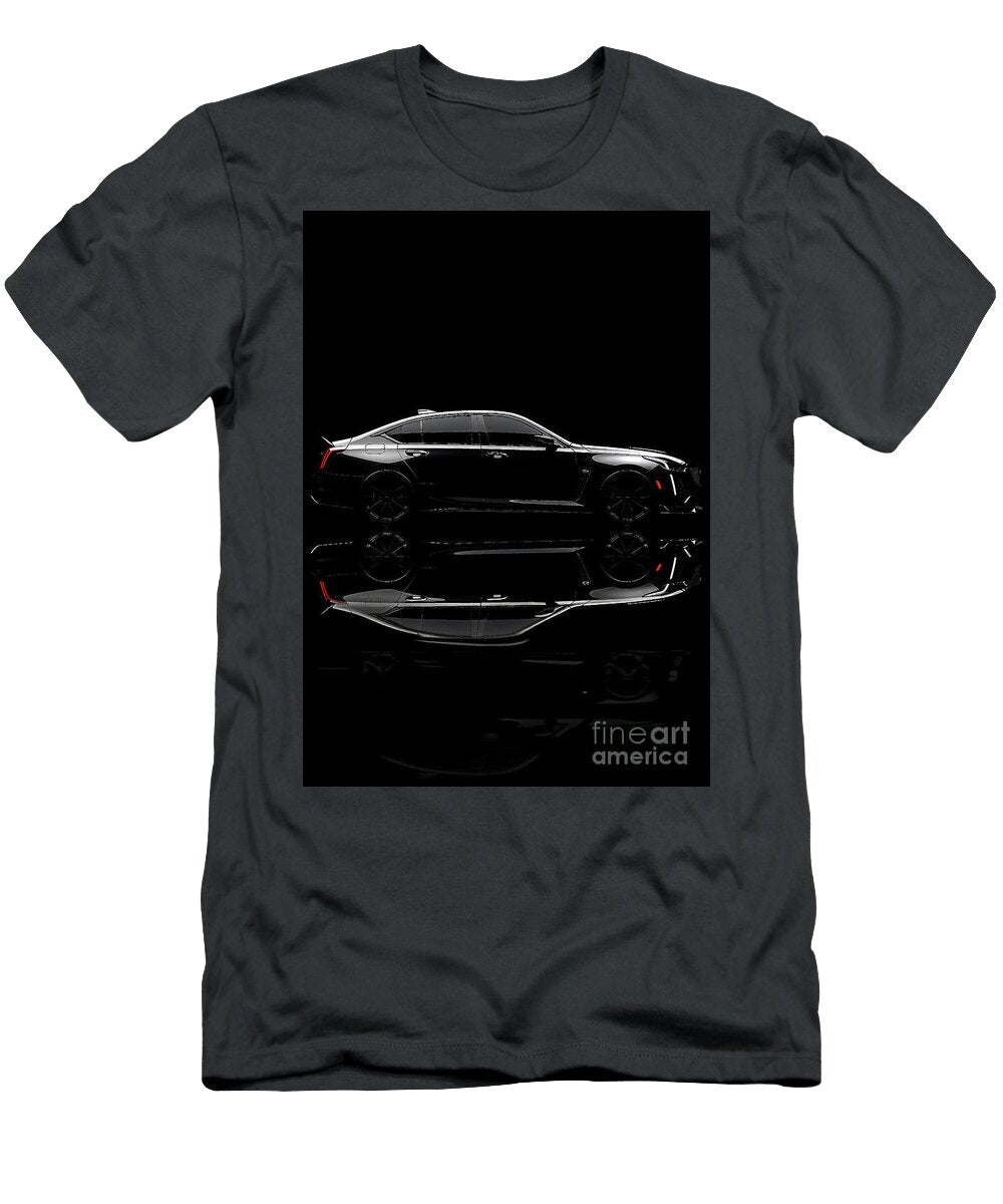 Black Luxury Sedan Silhouette Photography Clark Leffler T-Shirt
