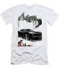 Black Muscle Amc Rebel Car Illustration with Artistic Splashes Lowell Harann T-Shirt