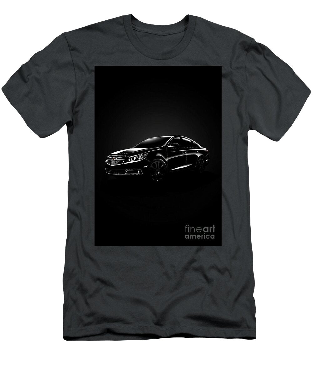 Black Sedan Silhouette Elegant Automotive Design Clark Leffler T-Shirt