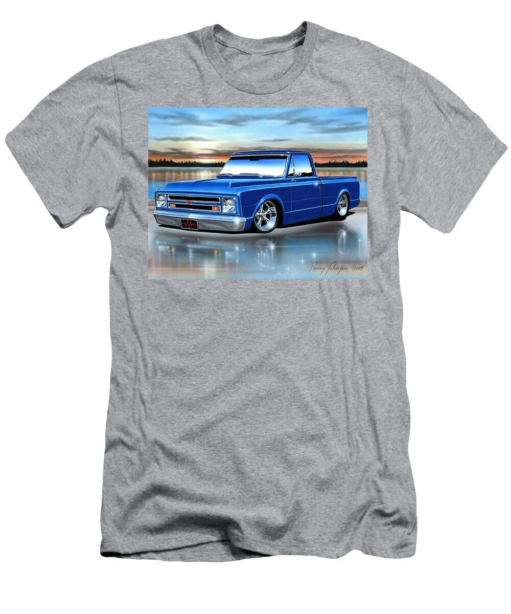 Blue 67 Chevy C10 Fleetside Parry Johnson T-Shirt