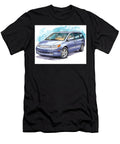 Blue Minivan Illustration Family Vehicle Saturn Relay 2005 Minivan Vintage Car Vintage Family Van Il Hollie Love T-Shirt