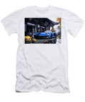 Blue Supercar in an Autumnal Street Scene Clark Leffler T-Shirt
