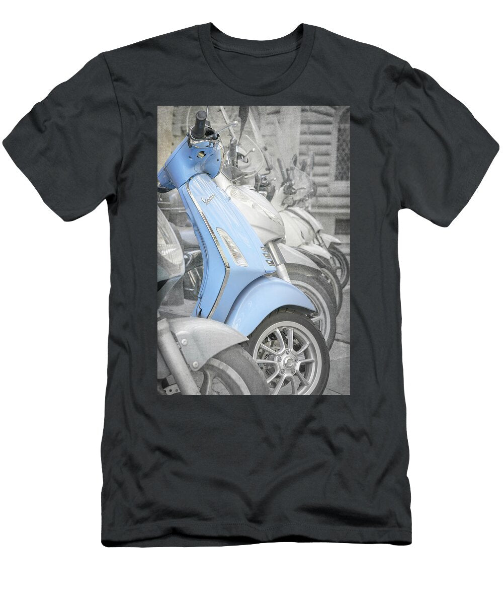 Blue Vespa Florence Italy Joan Carroll T-Shirt