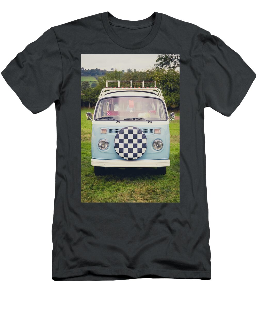Blue VW T2 Camper Van 03 Richard Nixon T-Shirt