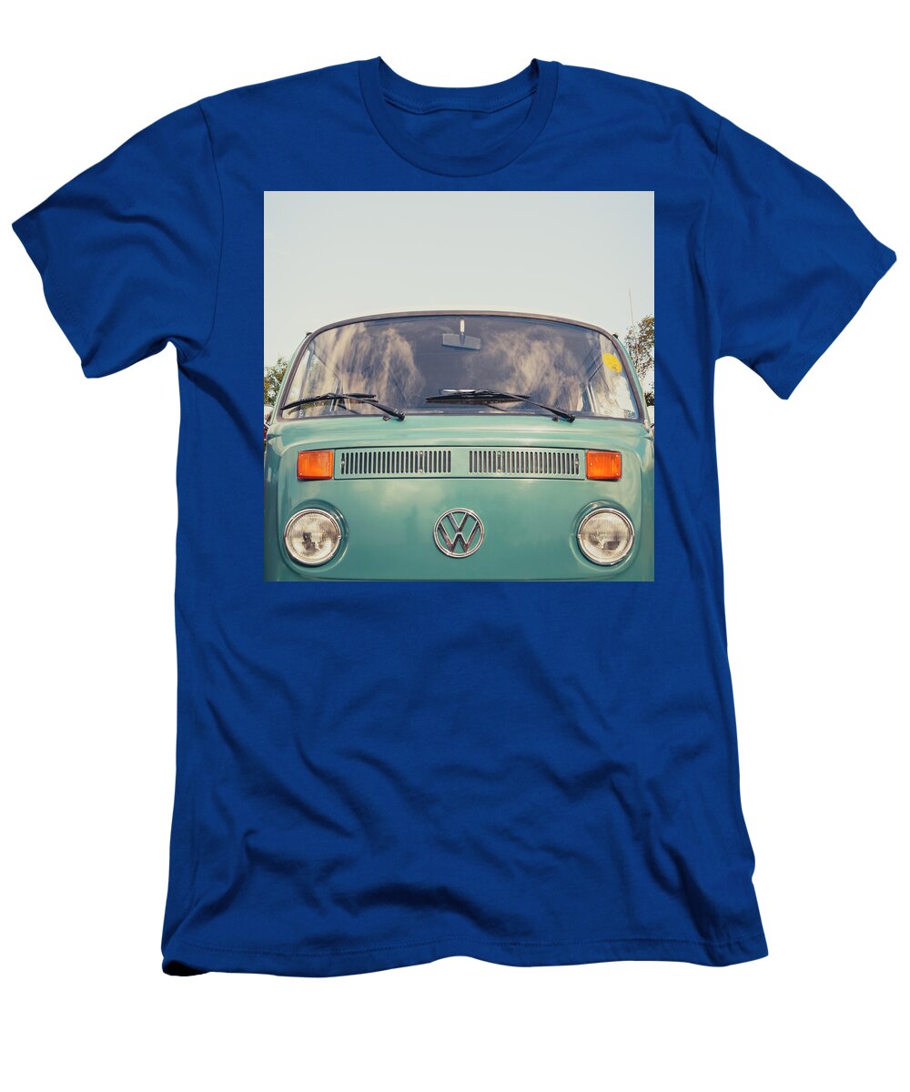 Blue VW T2 Camper Van Richard Nixon T-Shirt