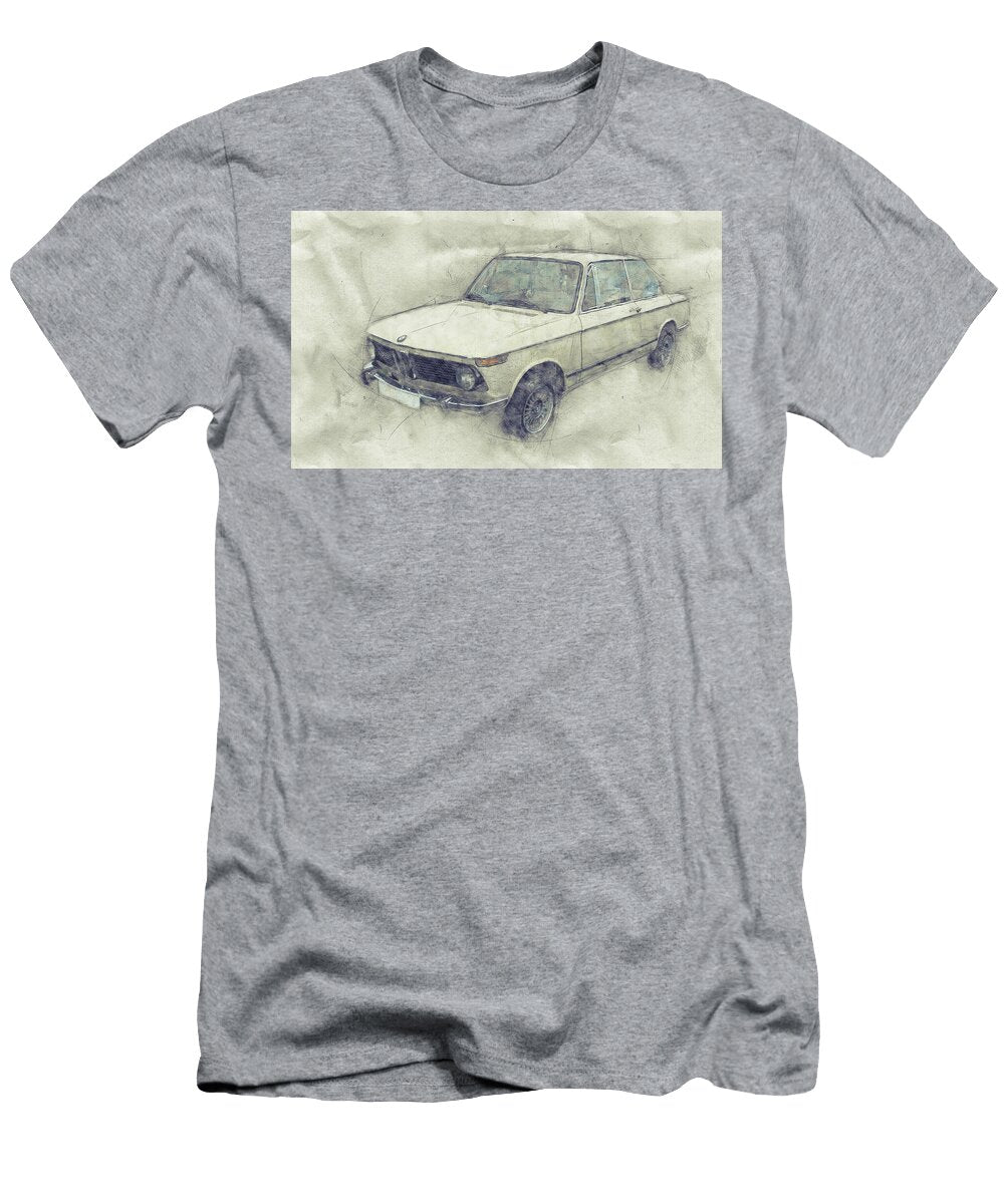 BMW 02 Series 1 Ececutive Car 1966 Automotive Art Car Posters Studio Grafiikka T-Shirt