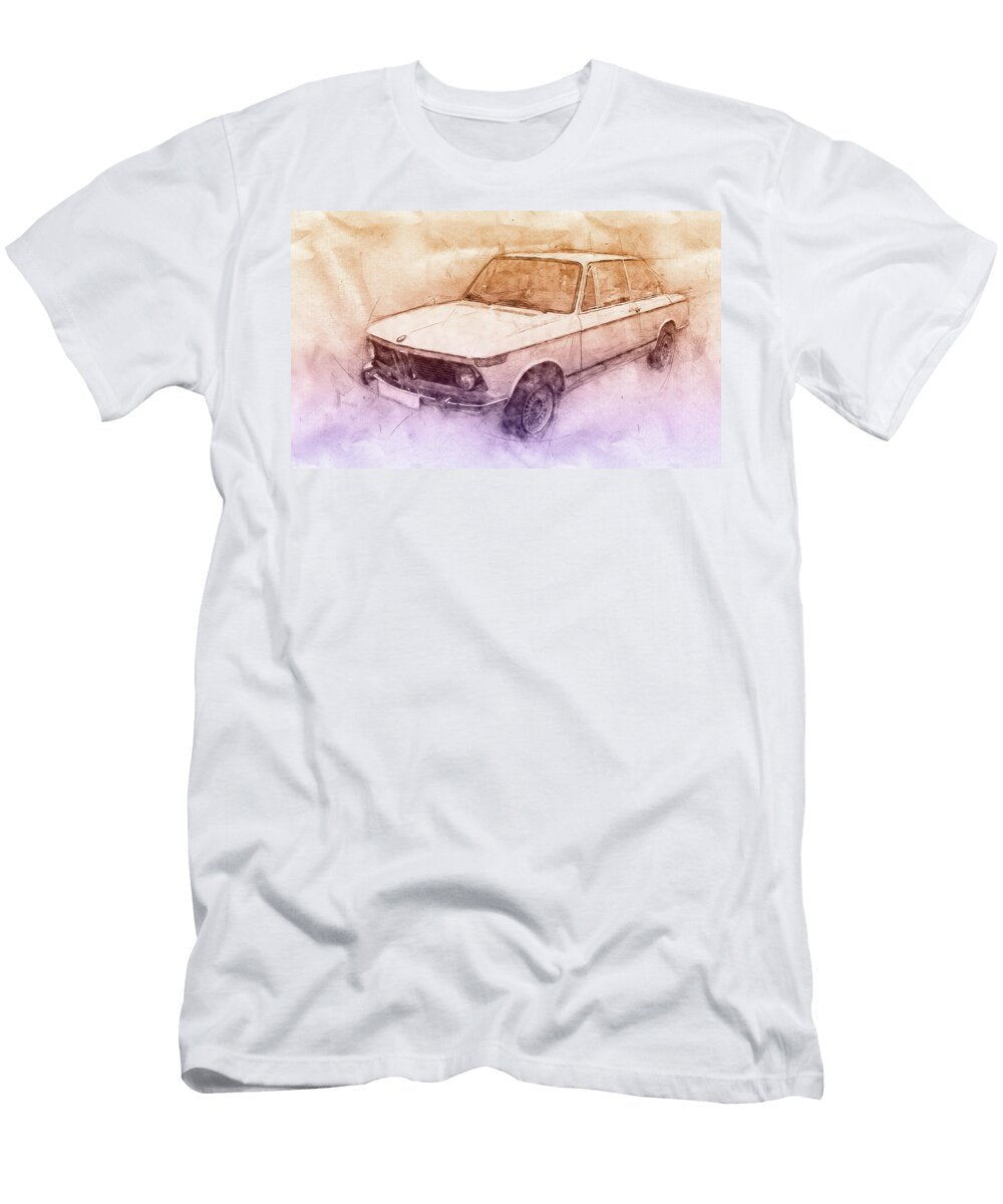 BMW 02 Series 2 Ececutive Car 1966 Automotive Art Car Posters Studio Grafiikka T-Shirt