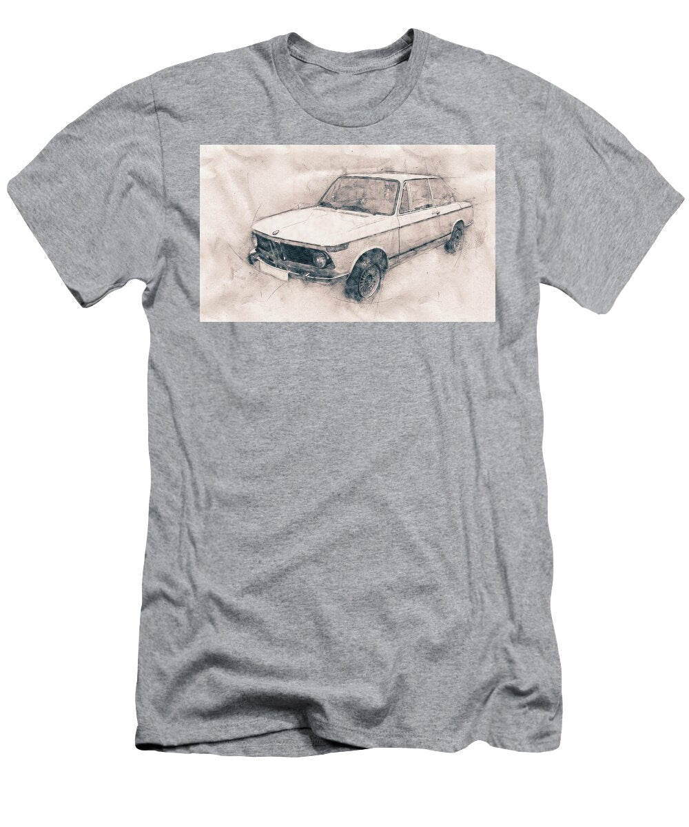BMW 02 Series Ececutive Car 1966 Automotive Art Car Posters Studio Grafiikka T-Shirt