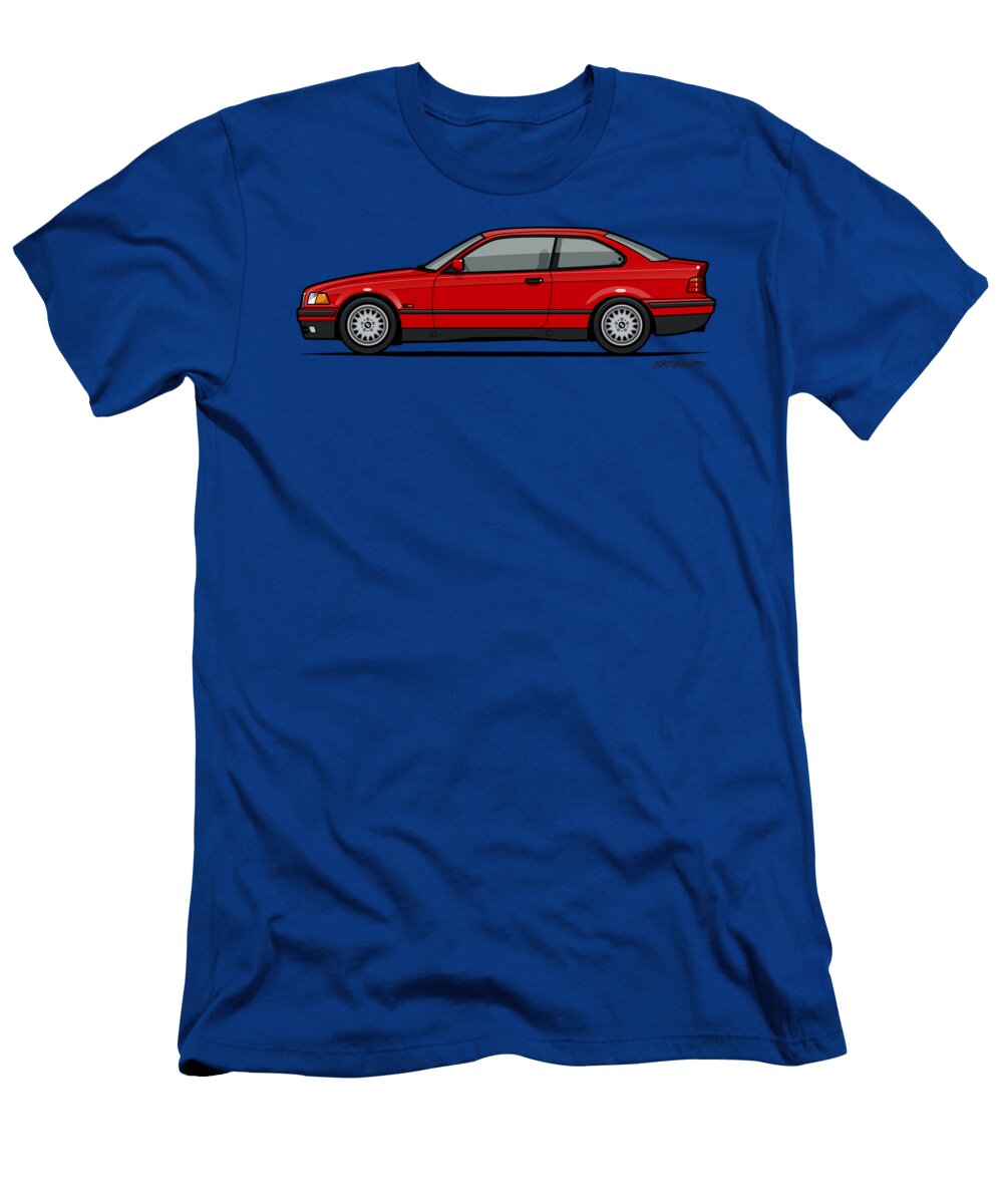 BMW 3 Series E36 Coupe Red Monkey Crisis on Mars T-Shirt