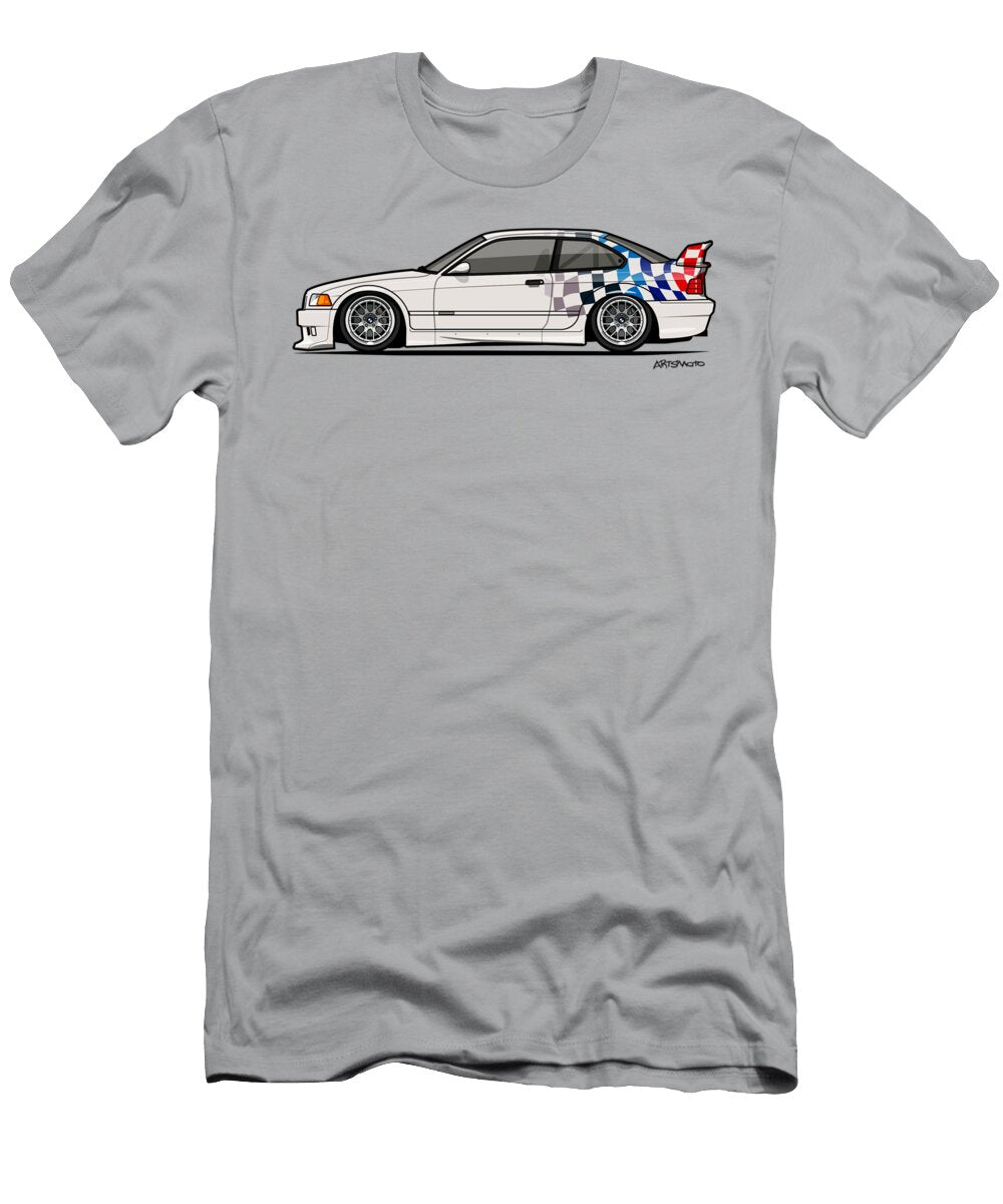 BMW 3 Series E36 M3 Gtr Coupe Touring Car Monkey Crisis on Mars T-Shirt