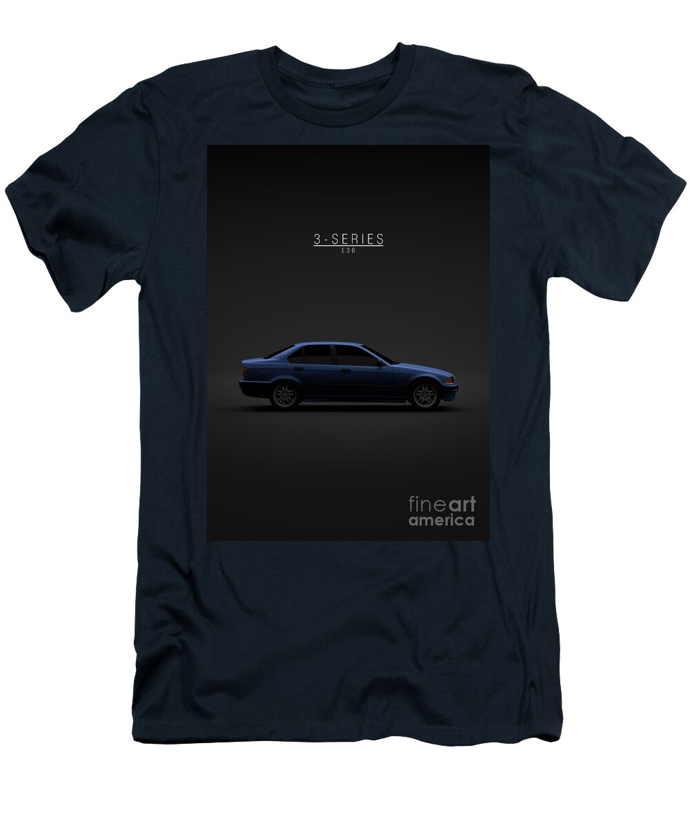 BMW 3 Series E36 Sedan 1994 Blue Mihai Maxim T-Shirt