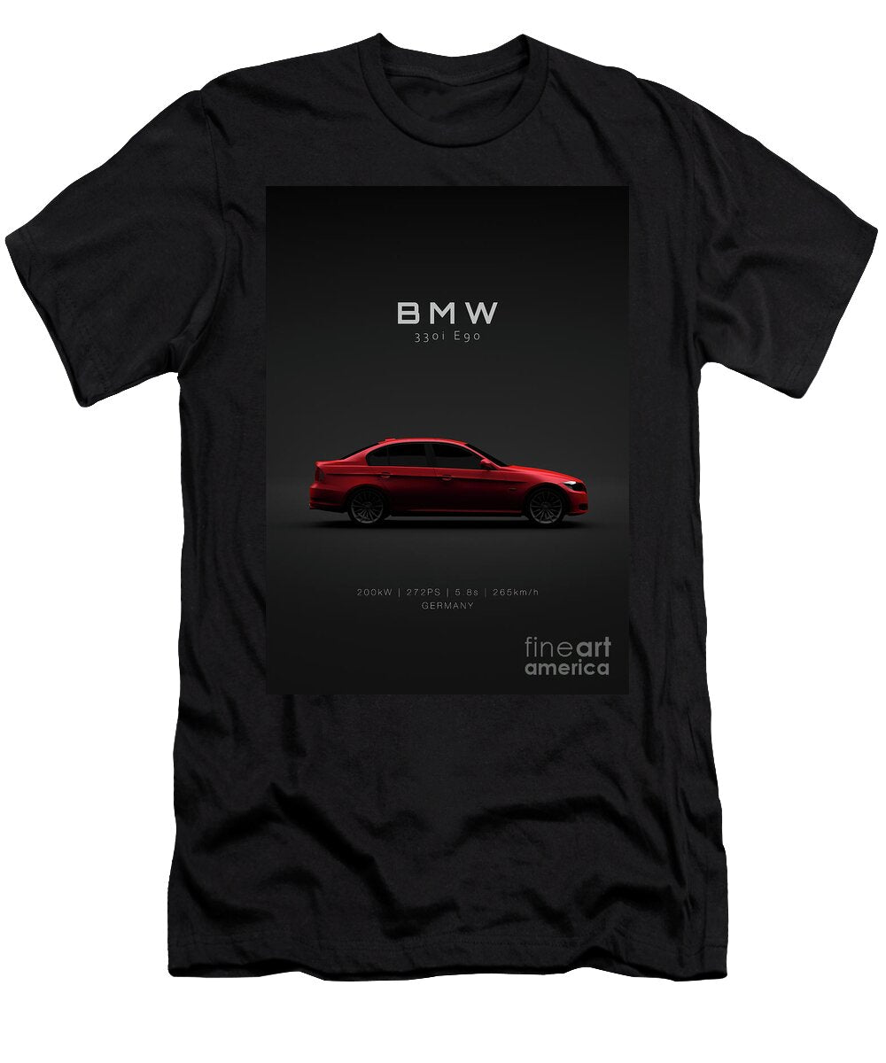 BMW 330i 3 Series Sedan 2011 Red Specs Mihai Maxim T-Shirt