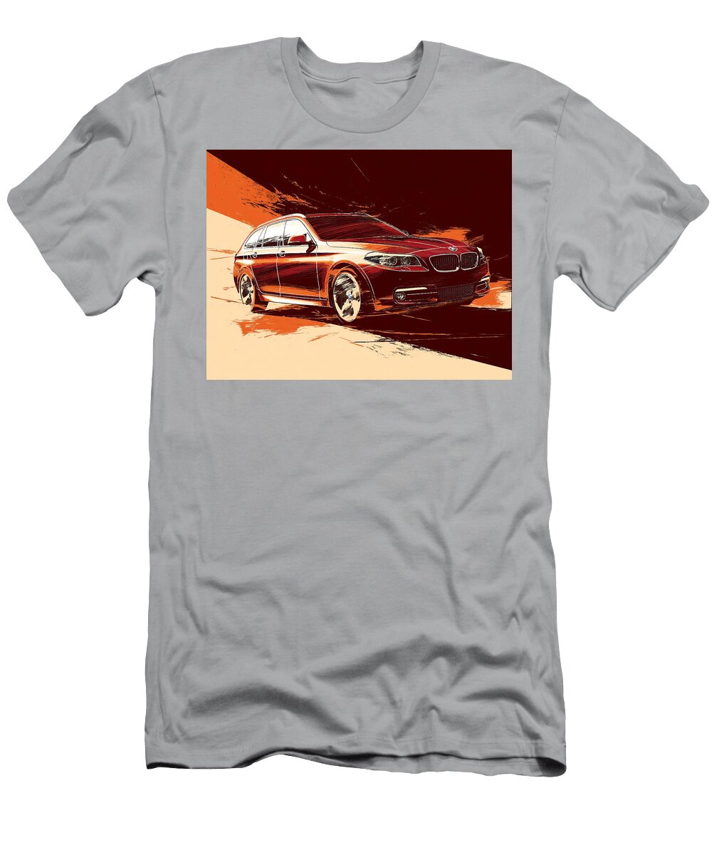 BMW 5 Series Gt 2010 Hatchback Luxury Car Automotive Design BMW Concept Car Design Hollie Love T-Shirt