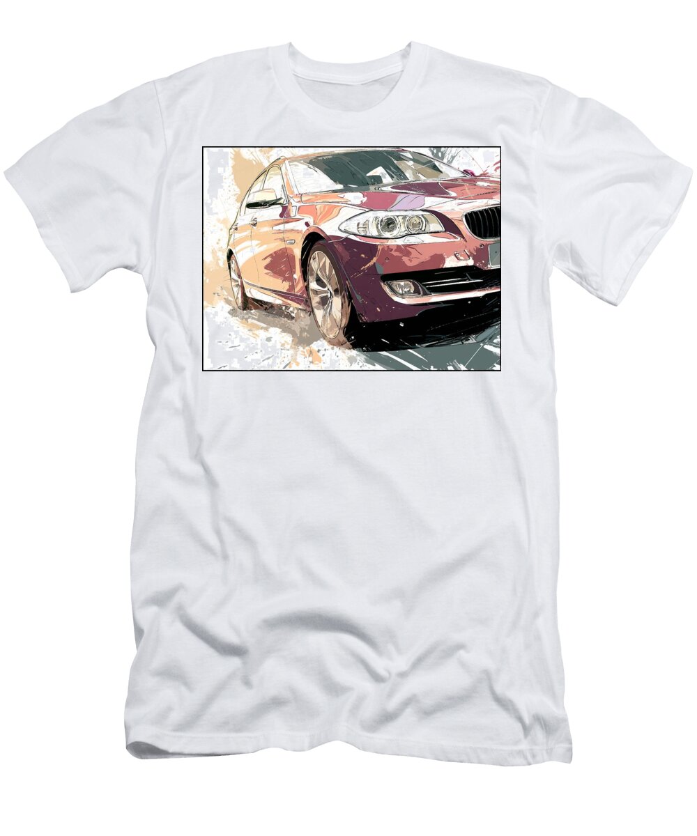 BMW 5 Series Gt 2010 Hatchback Luxury Car Modern Design Stylish Luxury Car Art Hollie Love T-Shirt