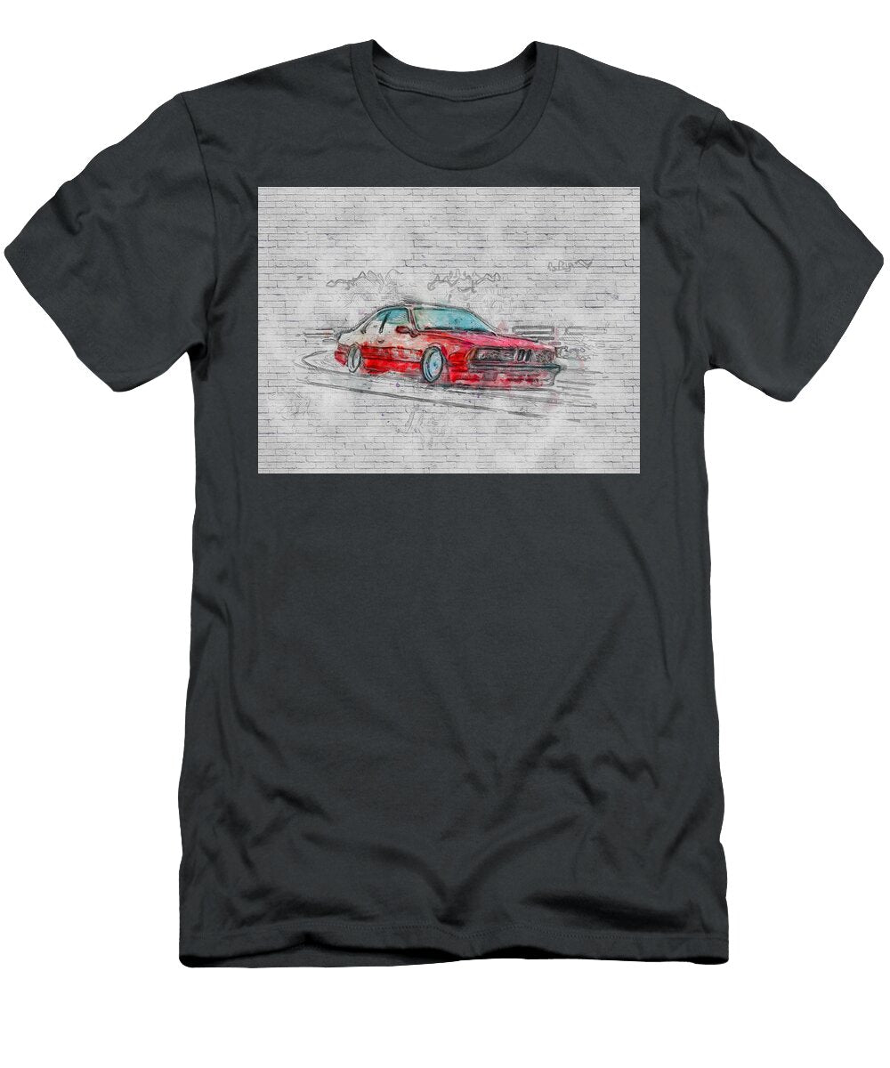 BMW 635 Csi E24 Red Coupe Lowrider German Cars 6 Series Ashtyn Treutel T-Shirt