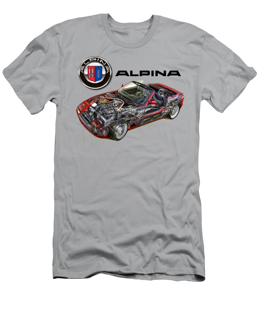 BMW Alpina Z1 Roadster Limited Edition E30 Cutaway Automotive Art Vladislav Shapovalenko T-Shirt