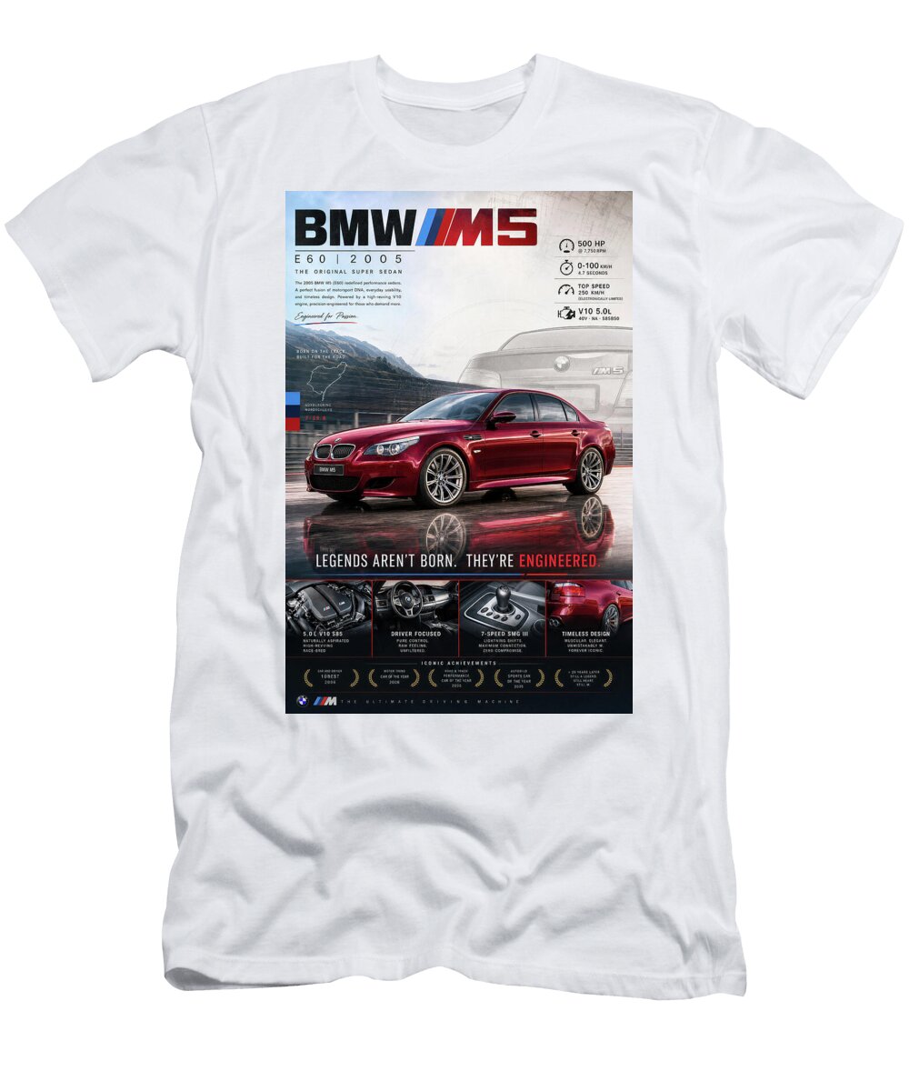 BMW M5 2005 Ad Car Poster Treasure Auto Wall Art Sampadart Gallery T-Shirt