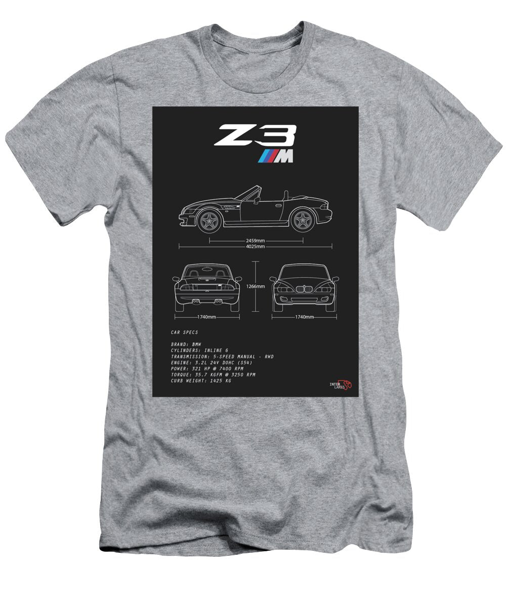 BMW Z3 M Roadster Blueprint Interlakes Interlakes T-Shirt