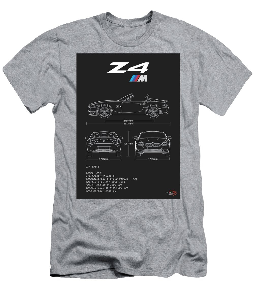 BMW Z4 M Roadster Blueprint Interlakes Interlakes T-Shirt