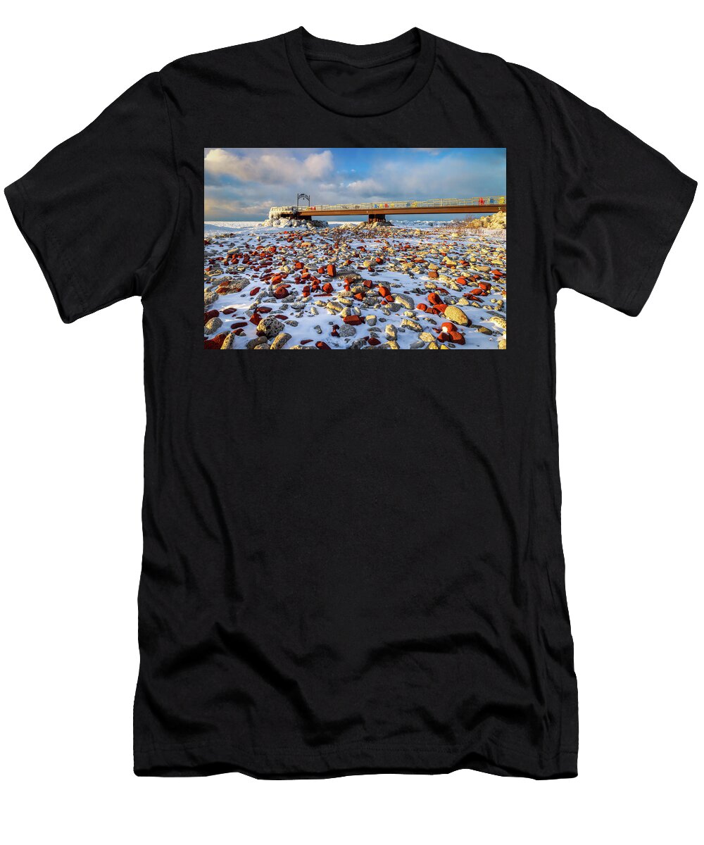 Bold Colors and Bitter Cold At Euclid Beach Sunset Alexander Philip T-Shirt