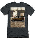 Brown Compact Car Parked on Cobblestone Street Destiney Sullivan T-Shirt
