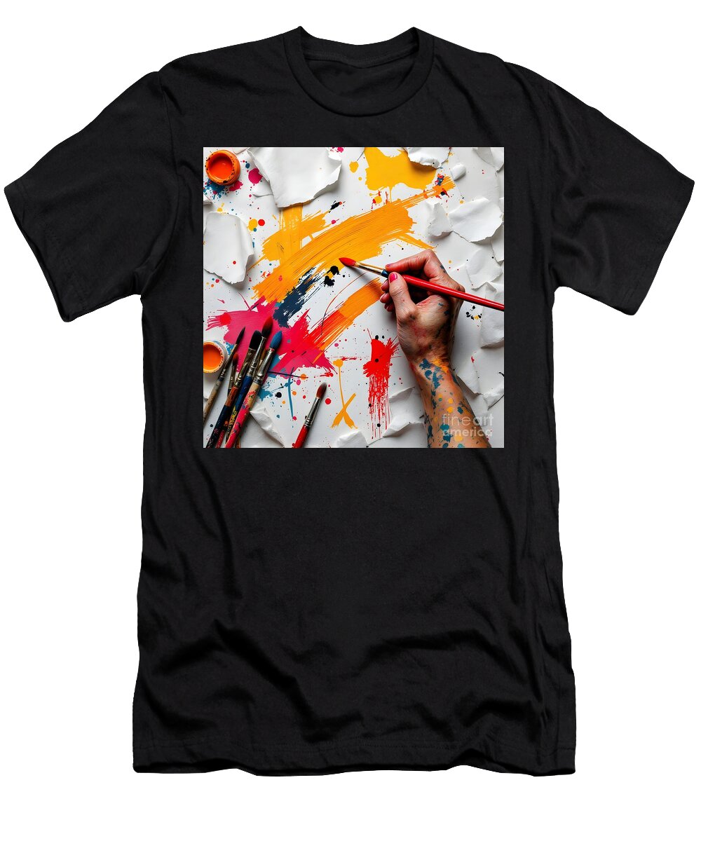 Brushstrokes of Freedom Marvin Anthony Designs T-Shirt