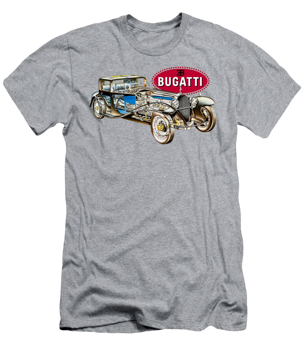Bugatti Type 41 Royale Coupe Napoleon Cutaway Automotive Art Vladyslav Shapovalenko T-Shirt