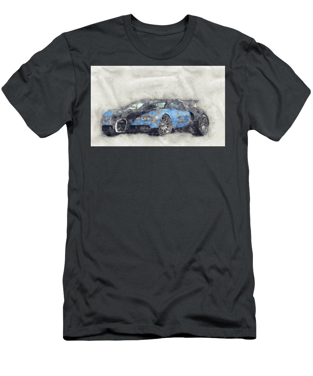 Bugatti Veyron Eb 164 Sports Car 1 Automotive Art Car Posters Studio Grafiikka T-Shirt