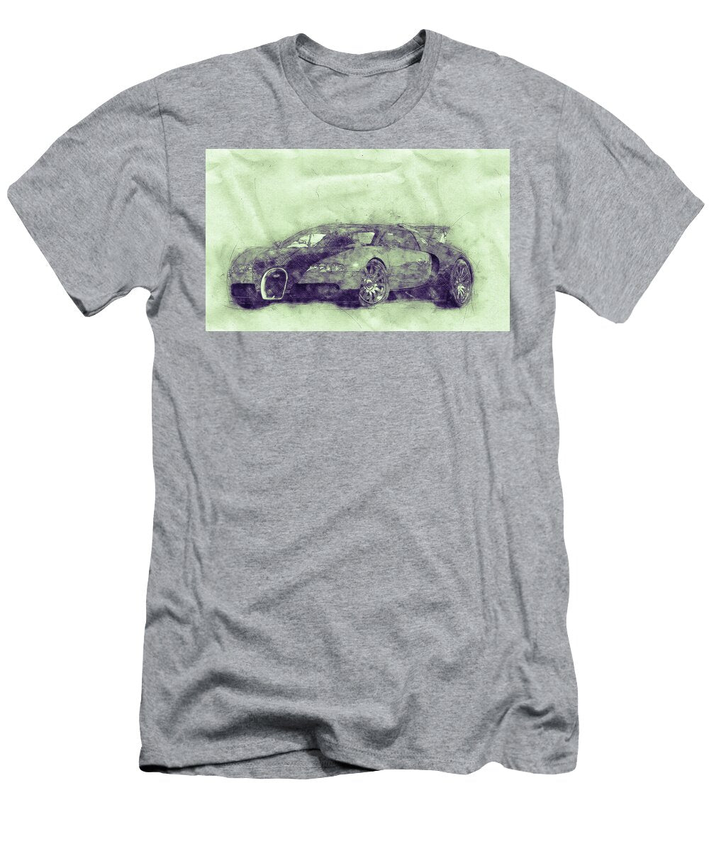 Bugatti Veyron Eb 164 Sports Car 3 Automotive Art Car Posters Studio Grafiikka T-Shirt