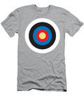 Bulls Eye Right on Target Roundel Archery Mod Hit on Grey Tom Hill T-Shirt