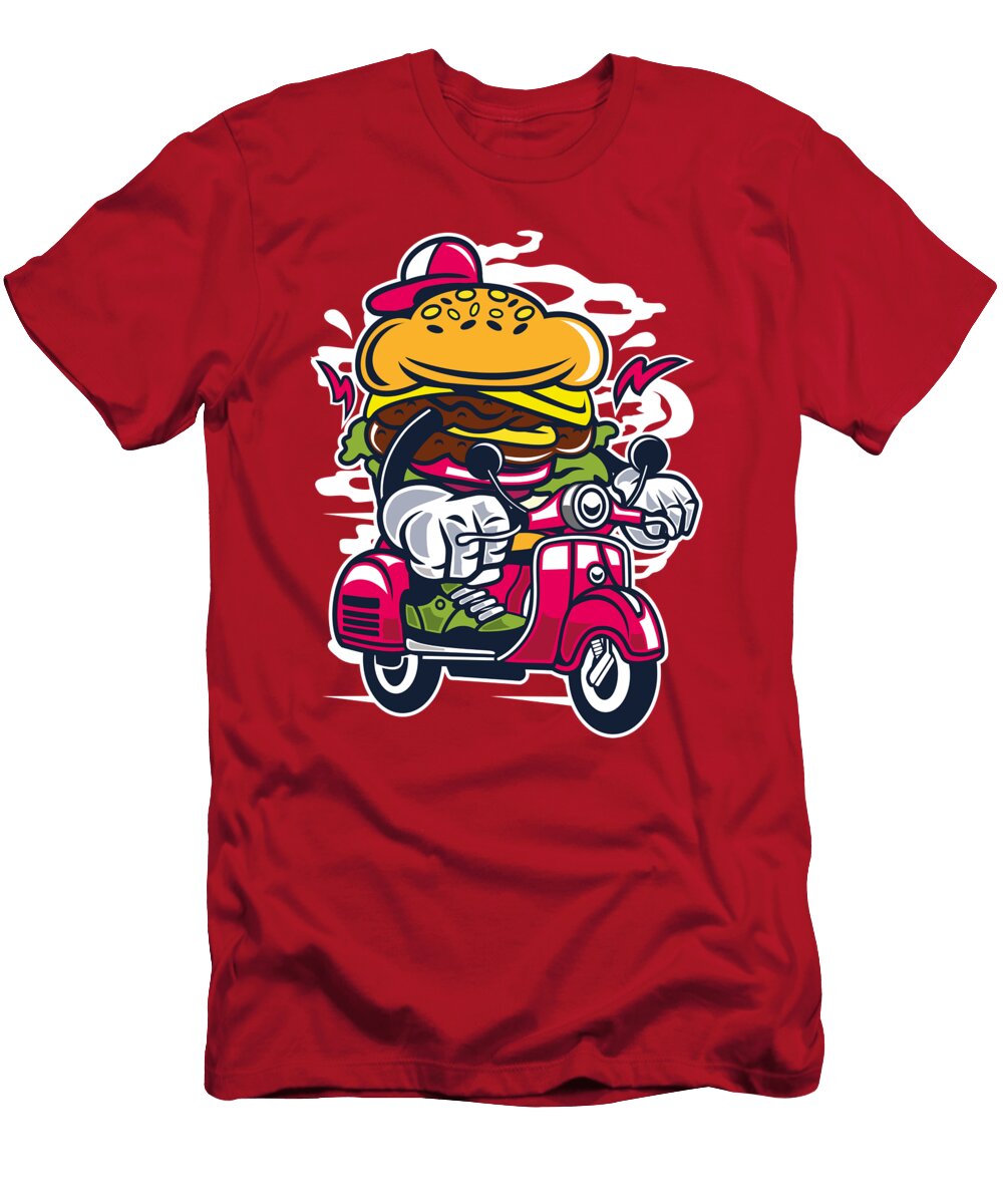 Burger Rider Long Shot T-Shirt