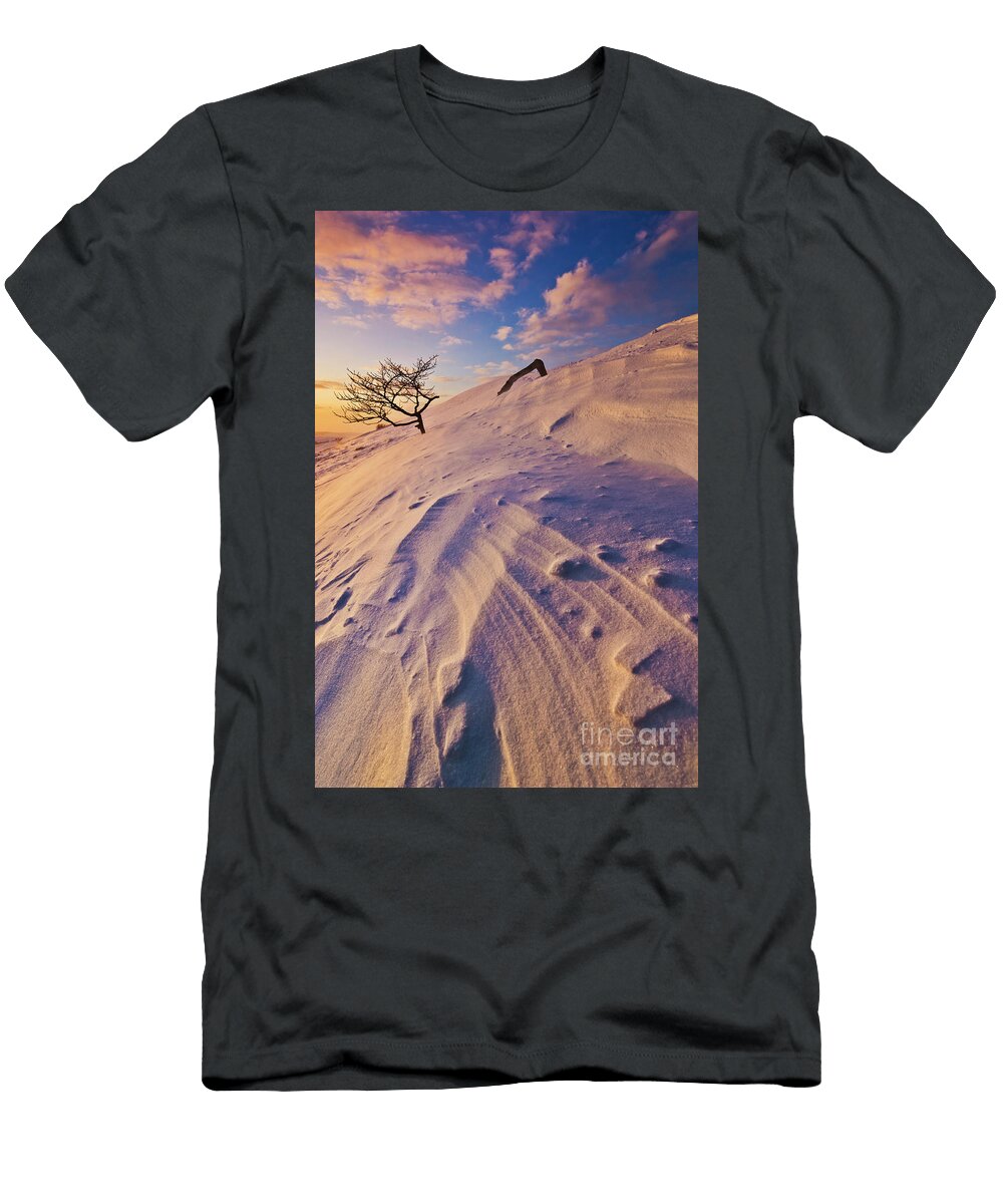 Buried Tree in Snow Peak District England Neale and Judith Clark T-Shirt