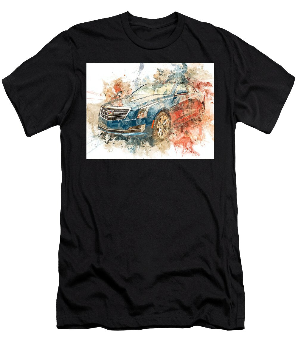 Cadillac Ats 2013 Sedan Luxury Car Abstract Art Abstract Luxury Car Hollie Love T-Shirt