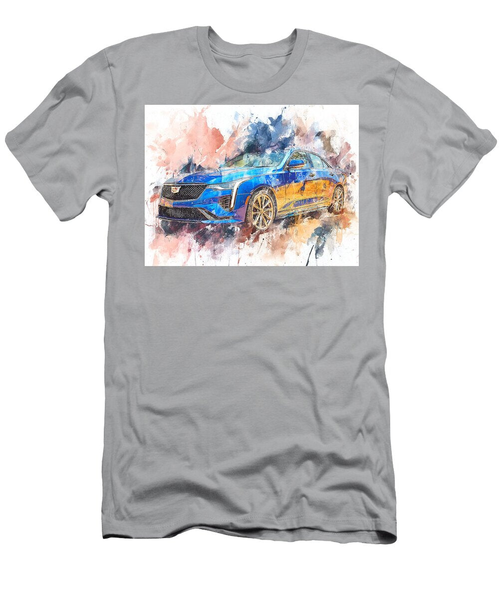 Cadillac Ct4 2023 Sedan Luxury Car Modern Design Stunning Blue Luxury Sedan Hollie Love T-Shirt
